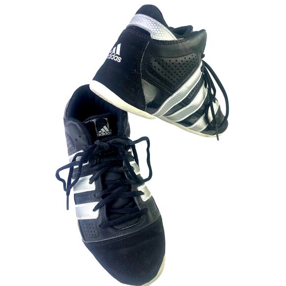 Adidas Mens Commander Lite TD Basketball Athletic Sneaker Shoe Size 6 Blk Silver - Picture 4 of 15